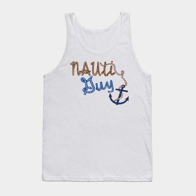 Nauti Guy Mens Boater design Tank Top by Sailfaster Designs